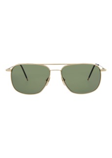 Thom Browne Aviator-Frame Metal Sunglasses