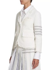 Thom Browne Bead-Embellished Tweed Jacket