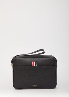 Thom Browne Black leather pouch