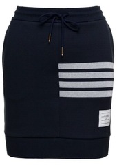 Thom Browne Blue 'Sack' Skirt with Drawstring and Striped Motif in Cotton Woman