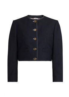 Thom Browne Box Pleat Wool Cardigan Jacket