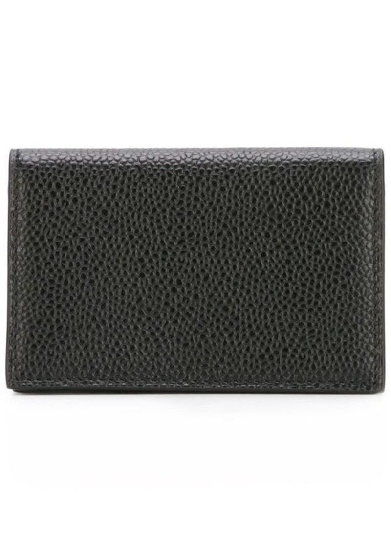 Thom Browne BUSINESS CARD HOLDER IN PEBBLE GRAIN LEATHER