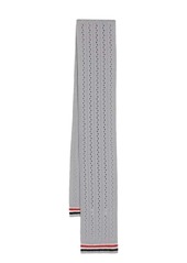 Thom Browne cable pointelle-knit scarf