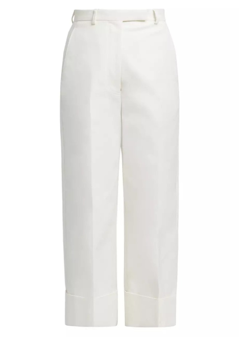 Thom Browne Canvas Cotton High-Rise Straight Trousers