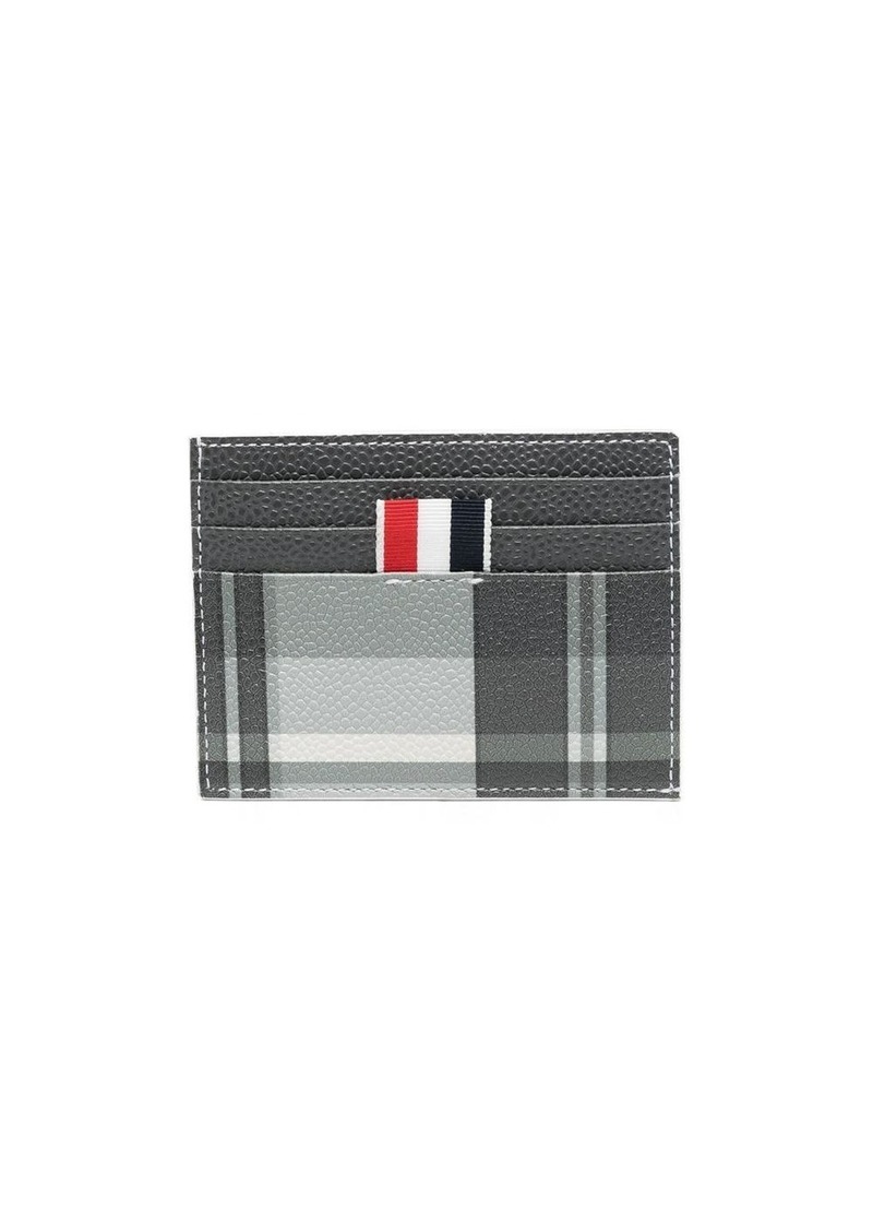 Thom Browne check-pattern cardholder wallet