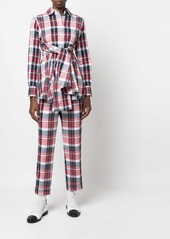 Thom Browne check-print cropped trousers