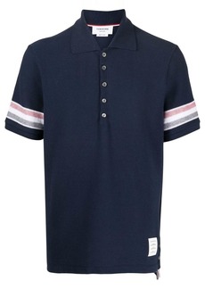 Thom Browne chest logo-patch polo shirt