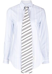 Thom Browne bow-tie collar striped shirt
