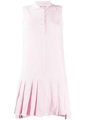 Thom Browne RWB stripe sleeveless pleated tennis dress