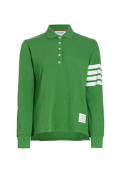 Thom Browne Cotton Four-Bar Polo Shirt