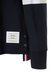 Thom Browne Cotton Jersey Over Sweatshirt W/ Stripe