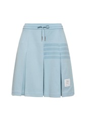 Thom Browne Cotton Jersey Pleated Mini Skirt