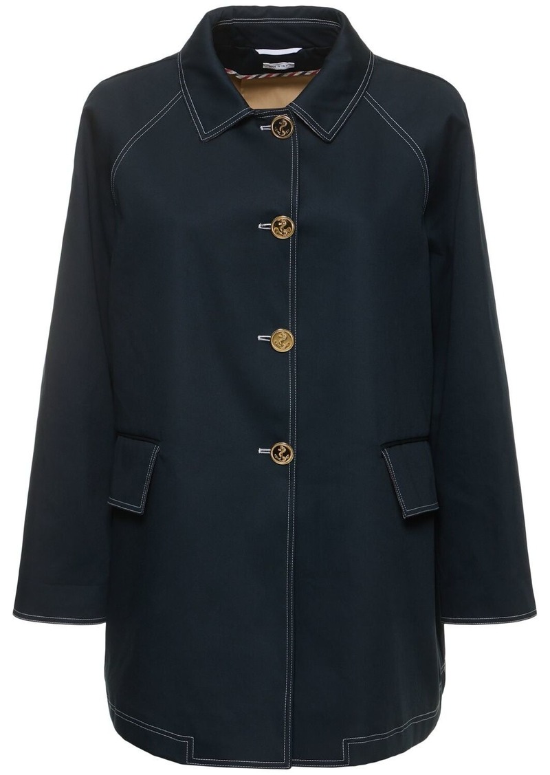 Thom Browne Cotton Mackintosh Short Coat