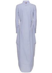 Thom Browne Cotton Poplin Striped Long Shirt Dress