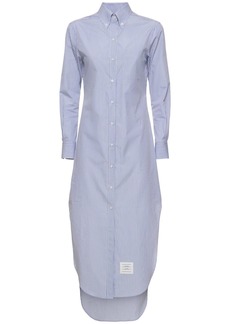 Thom Browne Cotton Poplin Striped Long Shirt Dress