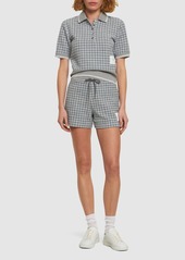 Thom Browne Cotton Tweed Short Sleeved Polo