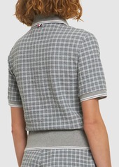 Thom Browne Cotton Tweed Short Sleeved Polo