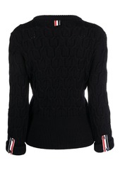 Thom Browne Crisscross virgin-wool cable-knit jumper