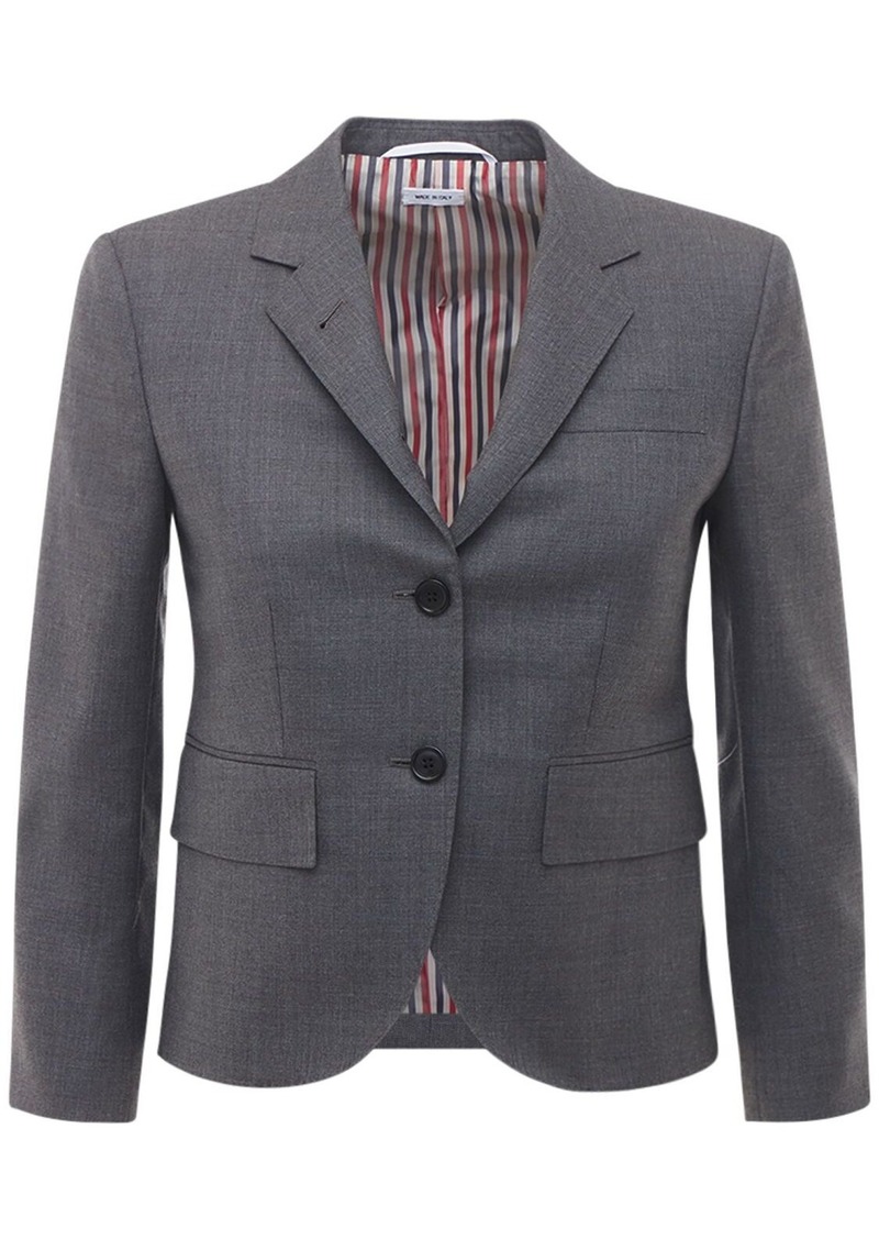 Thom Browne Cropped Wool Twill Jacket