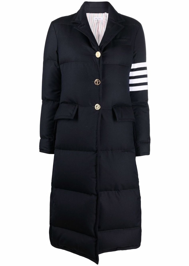 Thom Browne down-feather 4-Bar overcoat