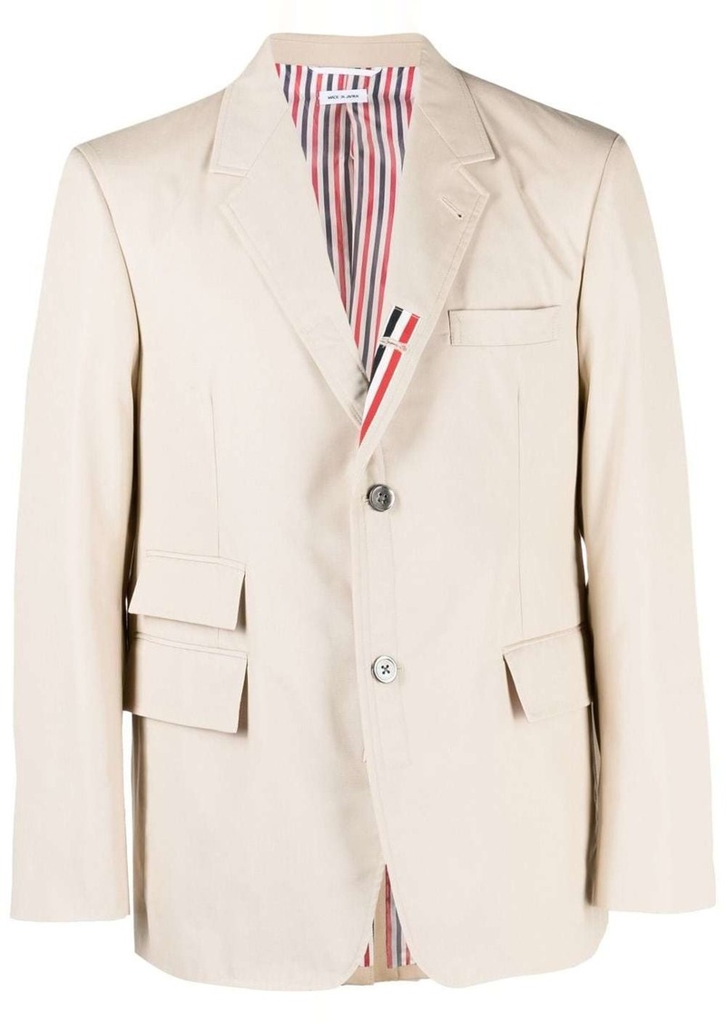 Thom Browne flap-pockets single-breasted jacket