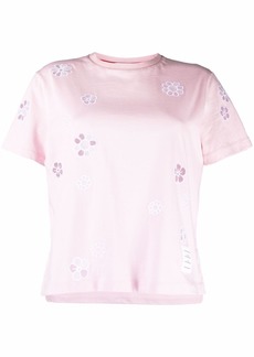 Thom Browne floral-embroidered short-sleeve T-shirt