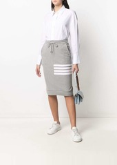 Thom Browne four-bar midi skirt