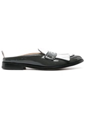 Thom Browne fringe-detail patent-leather mule loafers