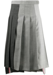 Thom Browne Fun-Mix pleated wool skirt