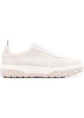 Thom Browne grosgrain-loop trim lace-up sneakers