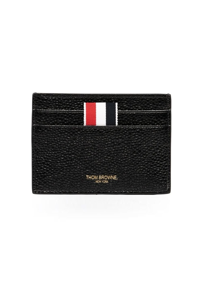 Thom Browne grosgrain-tab leather cardholder