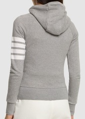 Thom Browne Intarsia Cotton Jersey Zip-up Sweatshirt