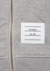 Thom Browne Intarsia Cotton Jersey Zip-up Sweatshirt