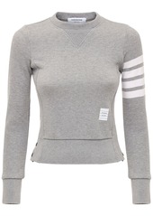 Thom Browne Intarsia Stripes Cotton Sweatshirt