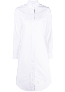Thom Browne logo-patch cotton shirtdress