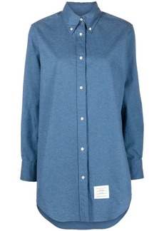 Thom Browne logo-patch shirt dress