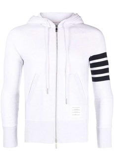 Thom Browne logo-patch stripe-detail hoodie