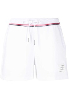 Thom Browne logo-patch sweat shorts