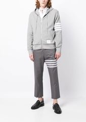 Thom Browne logo-patch zip-up hoodie