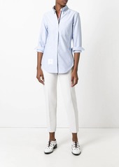 Thom Browne Long Sleeve Shirt Grosgrain Placket In Blue Oxford