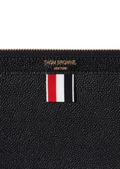Thom Browne Medium Pebbled Leather Zip Pouch