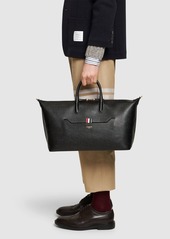 Thom Browne Medium Soft Grained Leather Duffle Bag