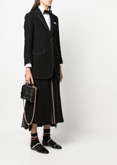 Thom Browne mini tweed ribbon chain tote bag