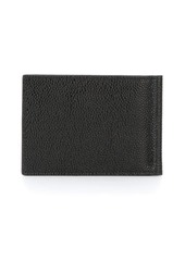 Thom Browne Money Clip Wallet In Black Pebble Grain