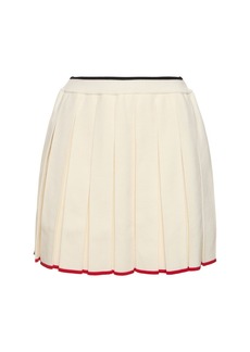 Thom Browne Wool Blend Pleated Mini Skirt