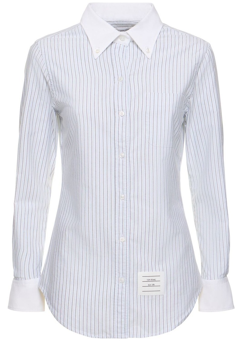 Thom Browne Oxford Cotton Striped Classic Shirt