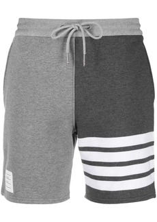 Thom Browne panelled 4-Bar cotton shorts