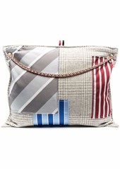 Thom Browne patchwork pillow clutch tote