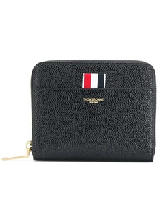 Thom Browne pebbled short zip-around purse