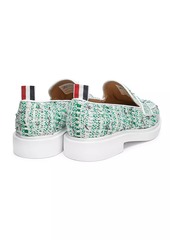 Thom Browne Piped Tweed Penny Loafers